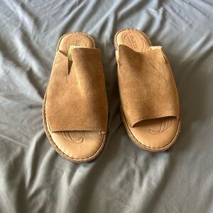Born Tan Suede Sandals